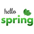 Colorful phrase Hello Spring