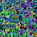 Colorful Phsycodelic 1970's Style Abstract Background