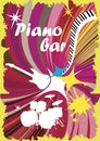 Colorful piano bar Royalty Free Stock Photo