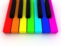 Colorful piano keys Royalty Free Stock Photo