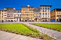 Colorful Piazza Santa Maria Novella square in Florence architecture view,