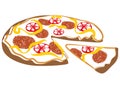 Colorful Pictogram Icon Pizza