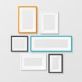 Colorful Picture Frame Template Set. Vector