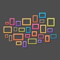 Colorful picture frames background Royalty Free Stock Photo