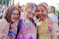 Girls at The Color Run Bucharest. Happiest 5k on the planet!