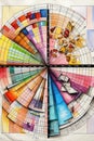 colorful pie charts and bar graphs on a whiteboard Royalty Free Stock Photo