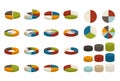 Colorful pie charts Royalty Free Stock Photo