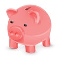 Colorful piggy banks for money. Illustration of designer on white background Royalty Free Stock Photo