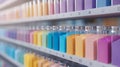 Colorful pigment samples in organized storage