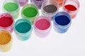 Colorful pigments powders Royalty Free Stock Photo