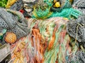 Colorful Pile Of Fish Nets Royalty Free Stock Photo