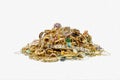 Colorful Pile of Jewelry Isolated on White Oil Paint Effect