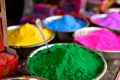 Colorful piles of powdered. display for sell. Royalty Free Stock Photo