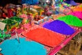 Colorful piles of powdered. display for sell. Royalty Free Stock Photo