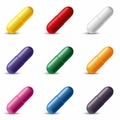 Colorful pill capsules. Vector illustration