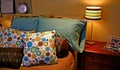 Colorful Pillows on Bed