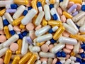 Colorful pills and capsules Royalty Free Stock Photo