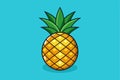 A colorful pineapple illustration featuring a playful style perfect for various artistic designs and projects, Pineapple Royalty Free Stock Photo
