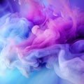Colorful pink, blue and purple smoke on a black background. Background from the smoke of vape