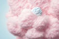 Colorful pink fluffy cotton candy background, soft color sweet candyfloss. AI Generation Royalty Free Stock Photo