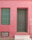 Colorful house exterior, Plaka old neighborhood, Athens Greece Royalty Free Stock Photo