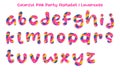 Colorful Pink Party Alphabet Lowercase Letters Royalty Free Stock Photo