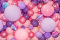 Colorful pink and purple balloons 2 Royalty Free Stock Photo