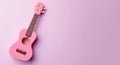 Colorful pink ukulele. Generate Ai