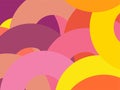 Colorful Pink, Yellow, Orange and Purple, Circle Abstract Modern Shape Background or Wallpaper Royalty Free Stock Photo