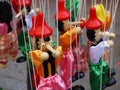 Colorful Pinocchio puppets