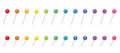 Colorful Pins Colored Set Inserted Free