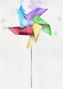 Colorful Pinwheel Watercolor