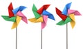 Colorful Pinwheels Isolated