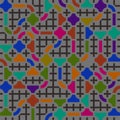 Colorful Pipe Pattern Wallpaper in the Dark