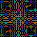 Colorful Pipe Pattern Wallpaper in the Dark