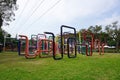 A colorful pipes on playground over the blue sky. Commonly known as Talk Tubes Royalty Free Stock Photo