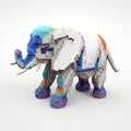 Colorful Pixel Elephant: A Vibrant Vray Tracing Design