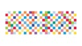 Colorful Pixel Mosaic Pattern Banner, vector design Generative AI Royalty Free Stock Photo
