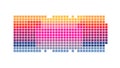 Colorful Pixelated Audio Equalizer Bars Graphic, vector design Generative AI Royalty Free Stock Photo