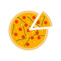 colorful pizza icon by vektor design