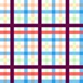 Colorful Plaid check pattern. Seamless fabric texture print for textile. Fashion print. - illustration