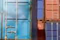 colorful plain shipping containers Royalty Free Stock Photo