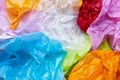 Colorful of plastic bags