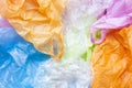 Colorful of plastic bags