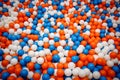 Colorful plastic balls on children`s playground Royalty Free Stock Photo
