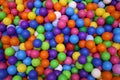 colorful plastic balls in the children's playroom, background, texture Royalty Free Stock Photo