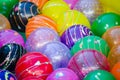 Colorful plastic balls, mixed color balls and pattern in close-up for a background. Royalty Free Stock Photo