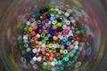 Colorful plastic beads Royalty Free Stock Photo