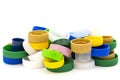 Colorful plastic bottle caps Royalty Free Stock Photo