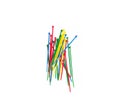 Colorful plastic cable ties isolated Royalty Free Stock Photo